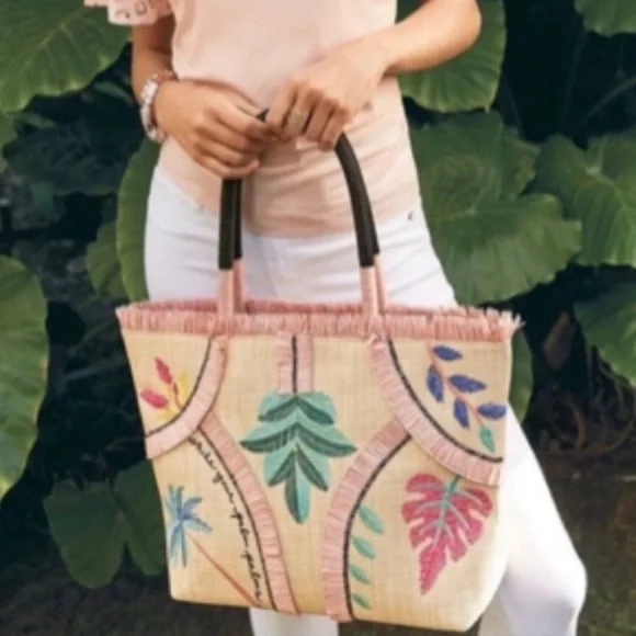 Stella & Dot Shake Your Palm Straw Bag - Picture 2 of 10